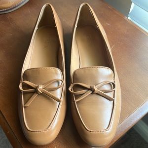 J. Crew flat loafers with bow.